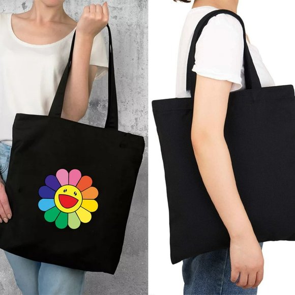 Daisy Eco-friendly Reusable Tote By takashi murakami
